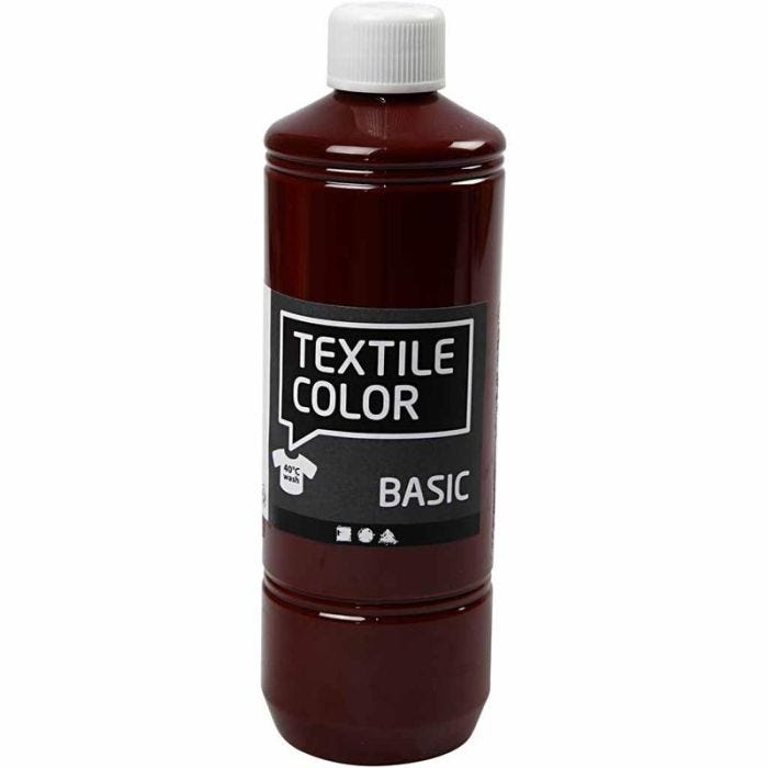 Textielkleur, bruin, 500 ml/ 1 fles