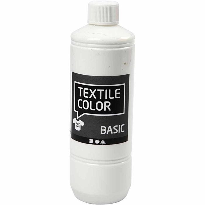Textielkleur, wit, 500 ml/ 1 fles