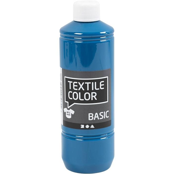 Textielkleur, turquoiseblauw, 500 ml/ 1 fles
