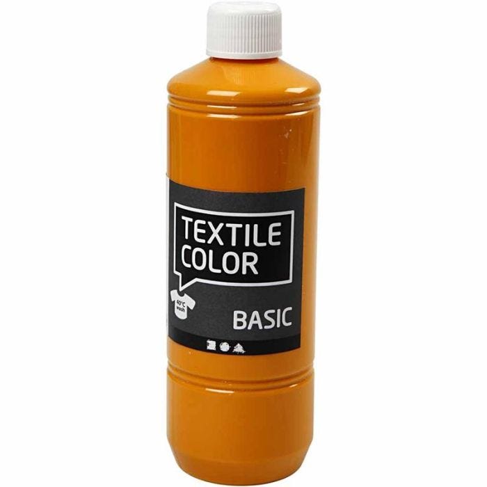 Textielkleur, mosterd, 500 ml/ 1 fles