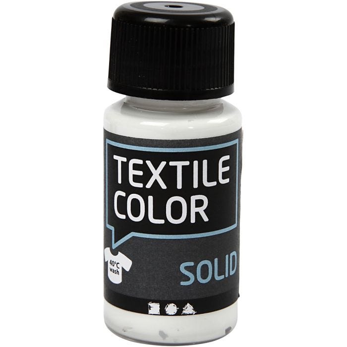 Textielkleur, dekkend, wit, 50 ml/ 1 fles