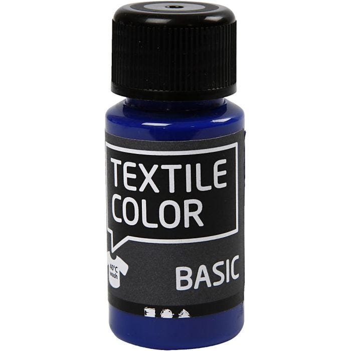 Textielkleur, primair blauw, 50 ml/ 1 fles