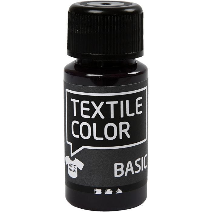 Textielkleur, rood paars, 50 ml/ 1 fles