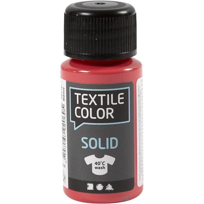 Textile Color, dekkend, rood, 50 ml/ 1 fles