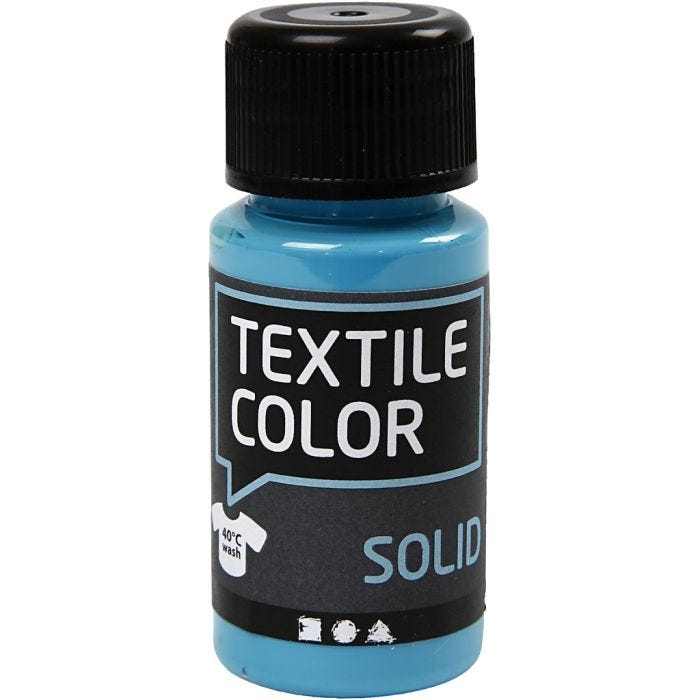 Textielkleur, dekkend, turquoiseblauw, 50 ml/ 1 fles