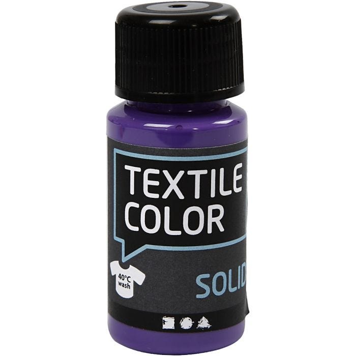 Textielkleur, dekkend, paars, 50 ml/ 1 fles