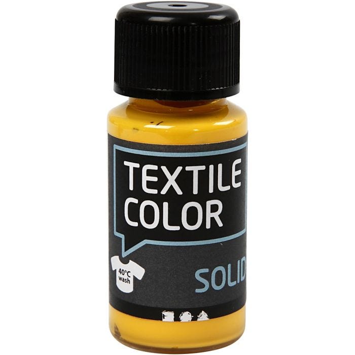 Textielkleur, dekkend, geel, 50ml/ 1 fles