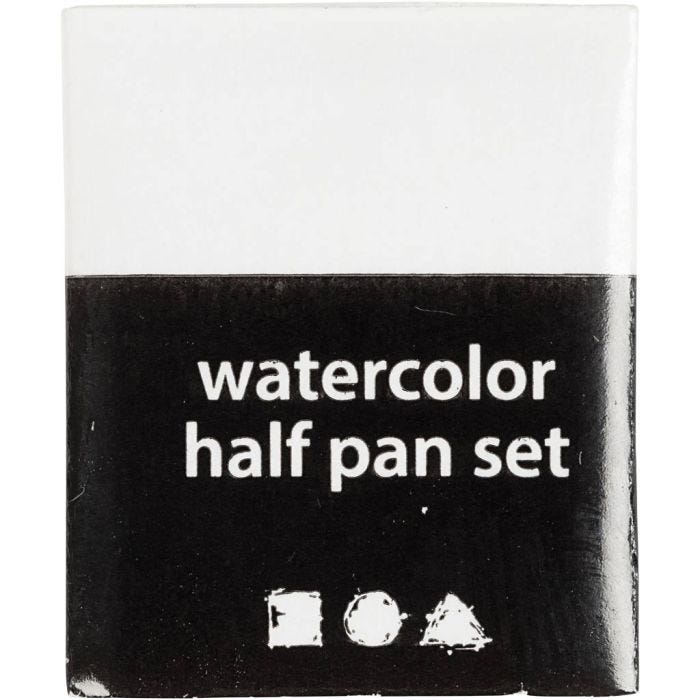 Art Aquarelverf, ½-pan, afm 10x15x20 mm, wit, 1 stuk
