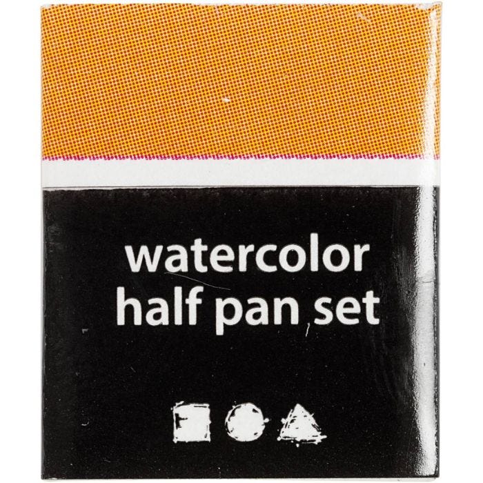 Art Aquarelverf, ½-pan, afm 10x15x20 mm, donkergeel, 1 stuk