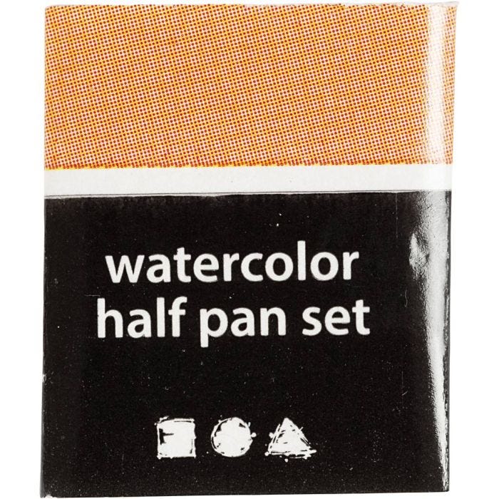 Art Aquarelverf, ½-pan, afm 10x15x20 mm, licht beige, 1 stuk