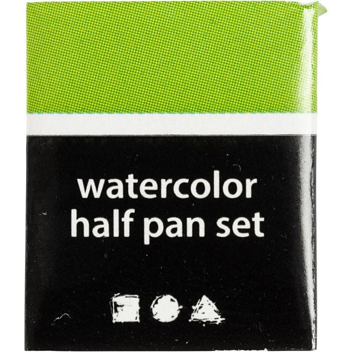 Art Aquarelverf, ½-pan, afm 10x15x20 mm, lichtgroen, 1 stuk