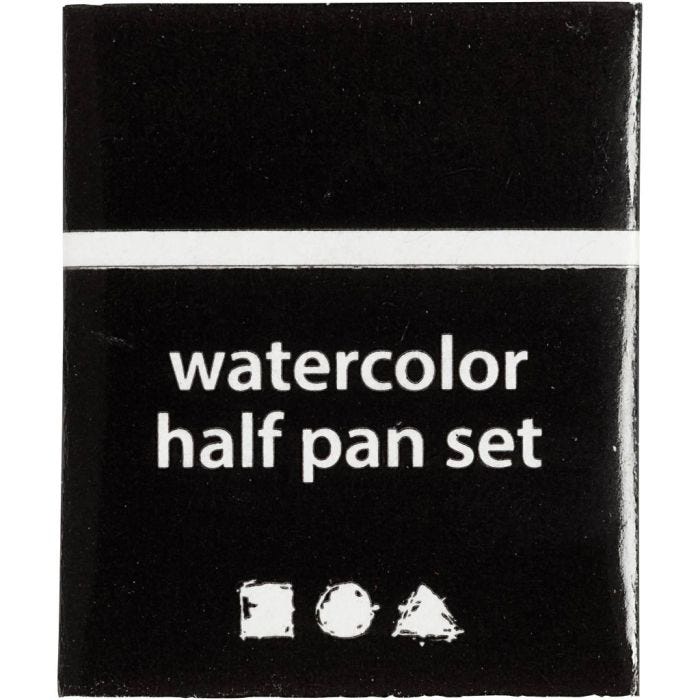 Art Aquarelverf, ½-pan, afm 10x15x20 mm, zwart, 1 stuk