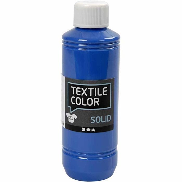 Textielkleur, dekkend, brilliant blauw, 250 ml/ 1 fles
