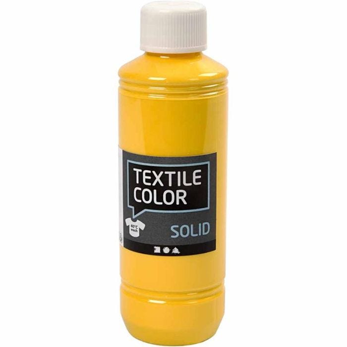 Textielkleur, dekkend, geel, 250 ml/ 1 fles