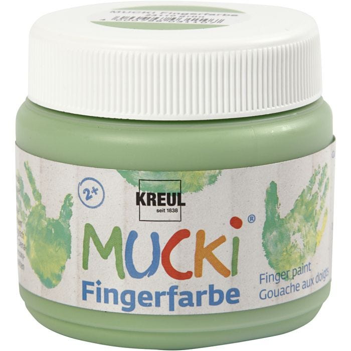 Mucki Vingerverf, groen, 150 ml/ 1 Doosje