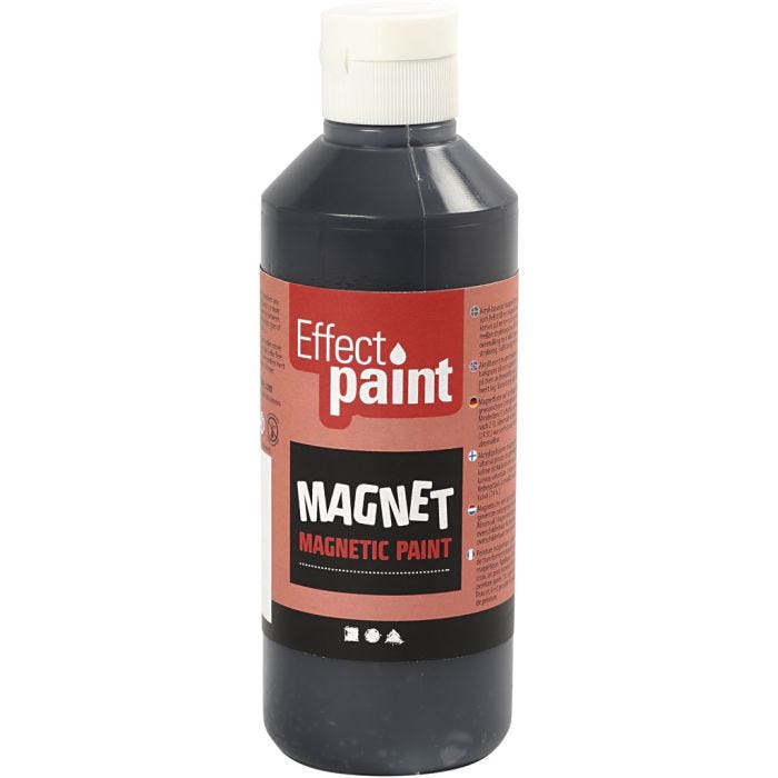 Magneetverf, zwart, 250 ml/ 1 fles
