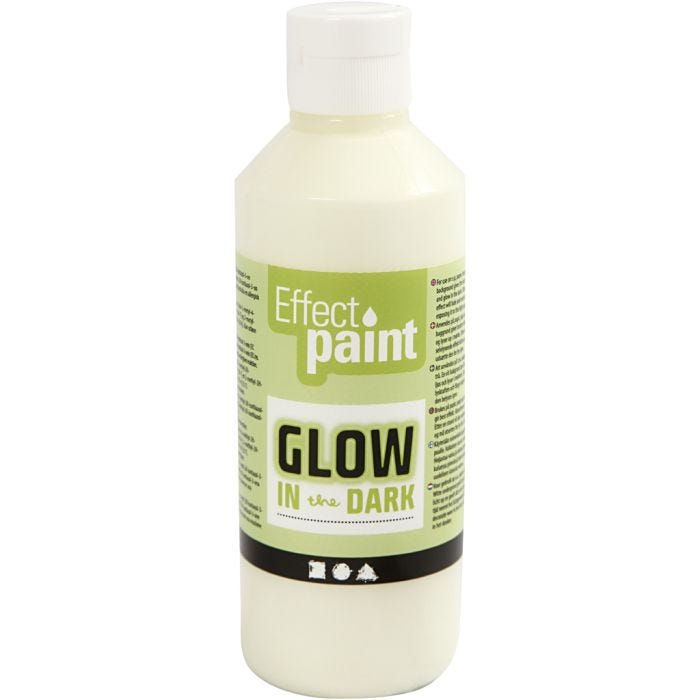 Glow in the Dark, fluorescerende geel, 250ml/ 1 fles
