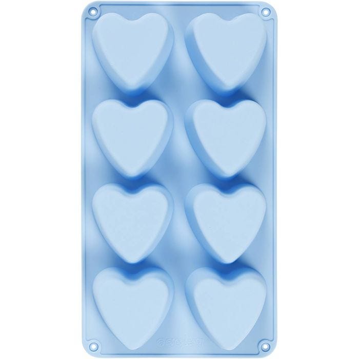 Siliconen vormen, harten, H: 3,5 cm, L: 7 cm, B: 6 cm, 100 ml, 1 stuk