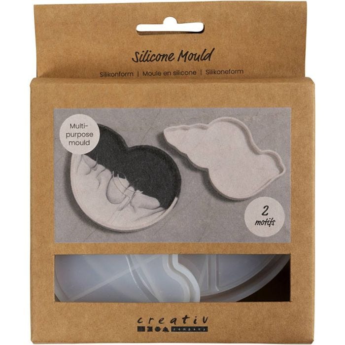 Siliconen vormen, Conchschelp, H: 0,6 cm, L: 12 cm, B: 8-9 cm, 2stuk/ 1 doos