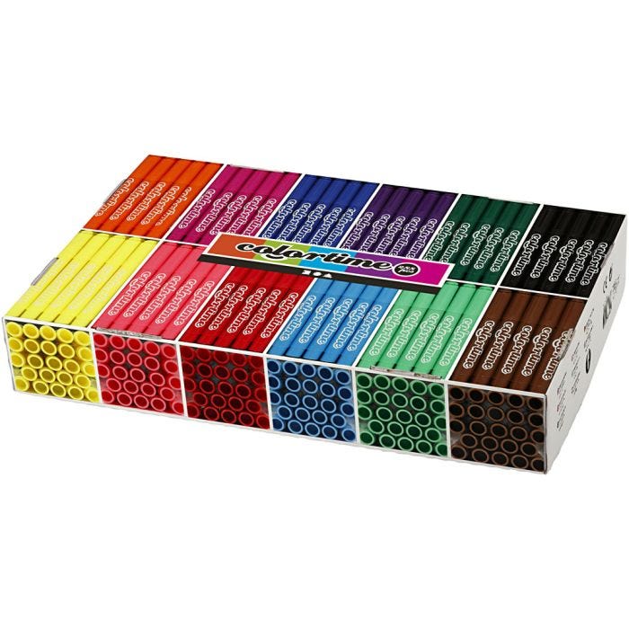 Colortime stiften, lijndikte 5 mm, standaardkleuren, 12x24 stuk/ 1 doos