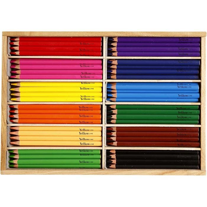Kleurpotloden, vulling 5 mm, JUMBO, diverse kleuren, 144stuk/ 1 doos