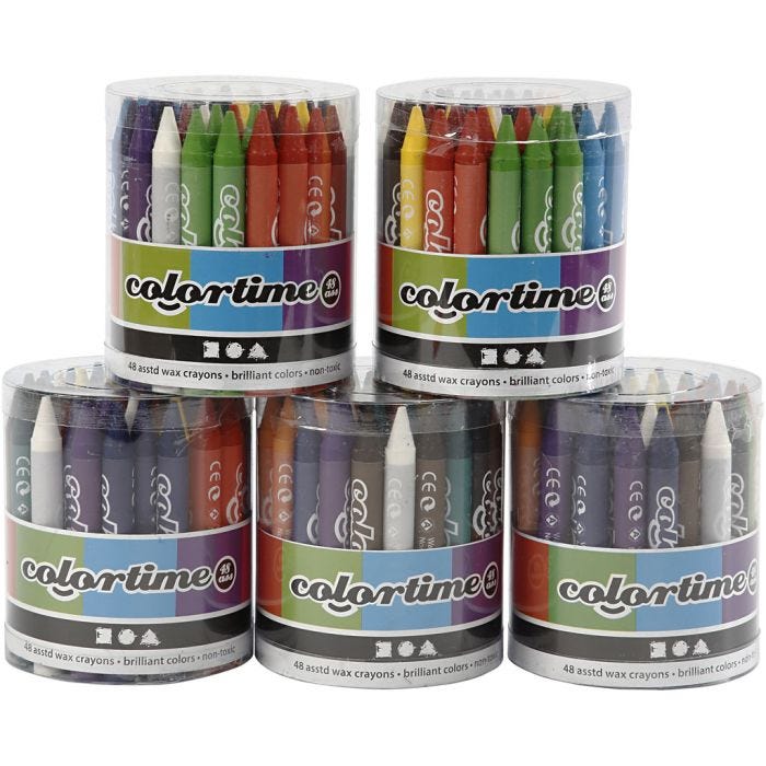 Colortime Kleurkrijt, 5x48 div/ 1 set