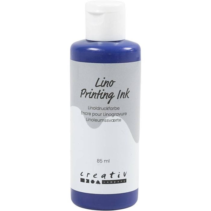 Linoleum Verf, blauw, 85 ml/ 1 fles