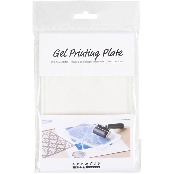Geldrukplaat, afm 12,7x17,8x1 cm, mat transparant, 1 stuk