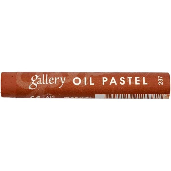 Gallery Oliepastel Premium, L: 7 cm, dikte 11 mm, roodbruin (237), 6 stuk/ 1 doos