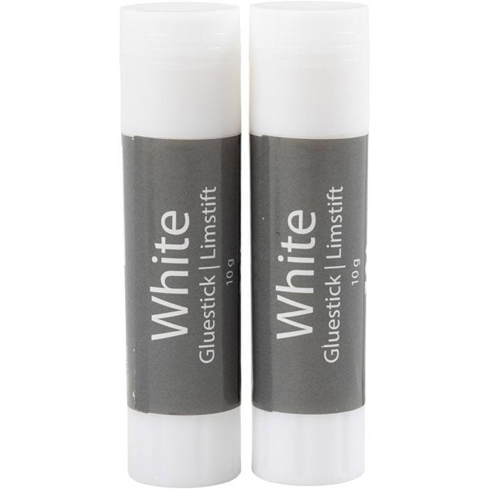 Witte lijmstift, rond, 10 gr, 2stuk/ 1 doos