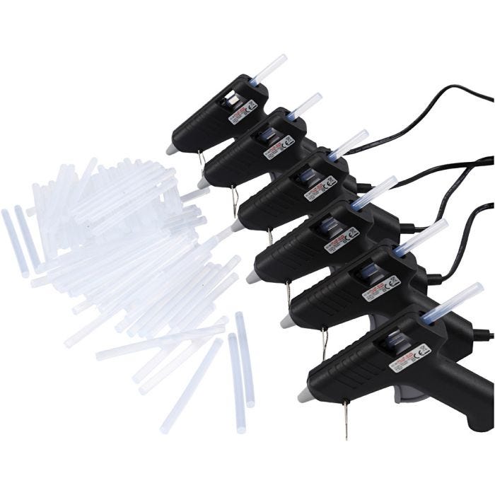 Mini lijmpistool met lijmpatronen, 130 °C - Lage temperatuur, EU, 1 set