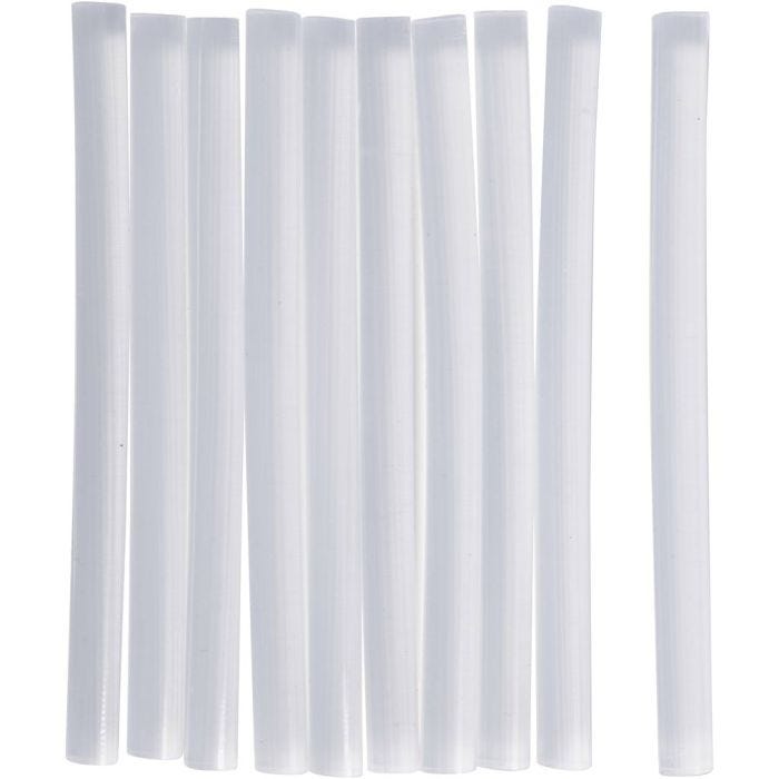 Lijmstiften Mini, L: 10 cm, d 7 mm, 10 stuk/ 1 doos