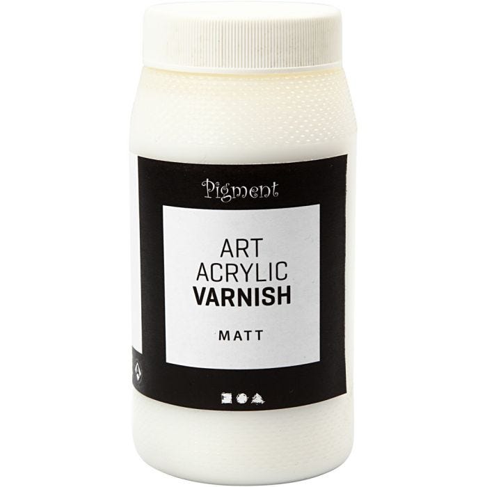 Art Acrylic Vernis, mat transparant, wit, 500 ml/ 1 Doosje