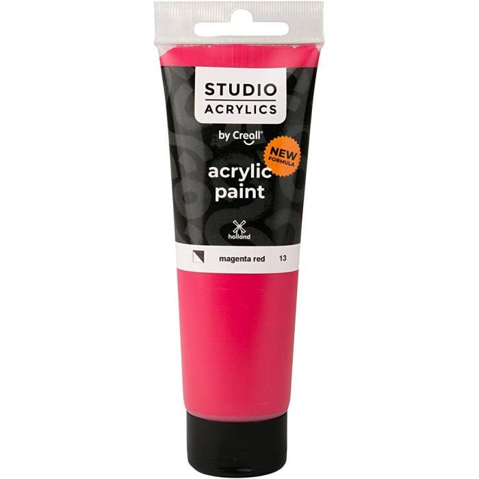 Creall Studio Acrylverf, semi-dekkend, magenta red (13), 120 ml/ 1 fles