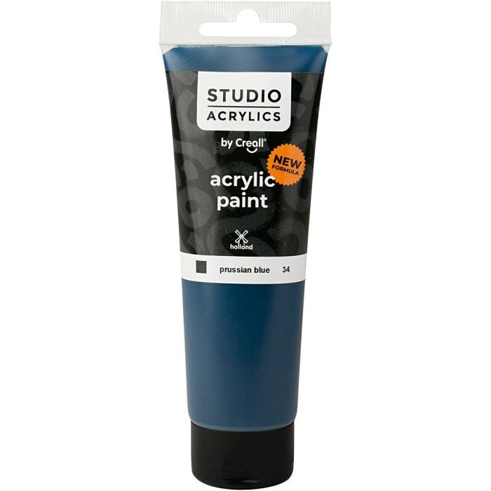 Creall Studio Acrylverf, dekkend, prussian blue (34), 120 ml/ 1 fles