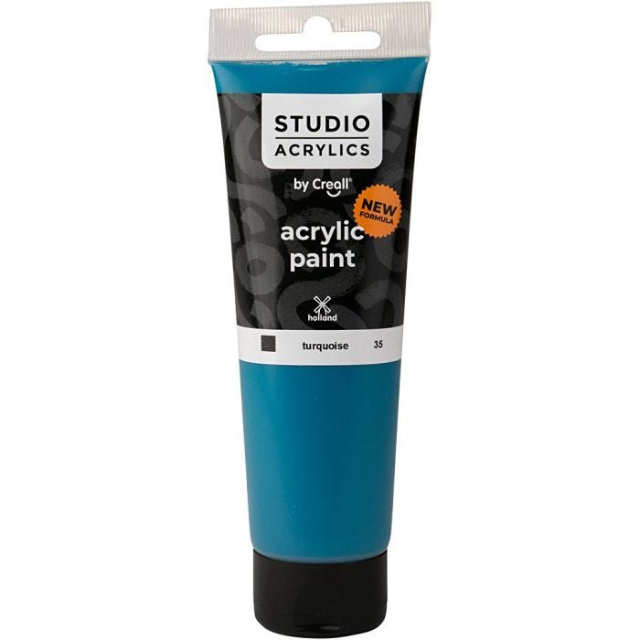 Creall Studio Acrylverf, dekkend, turquoise (35), 120 ml/ 1 fles