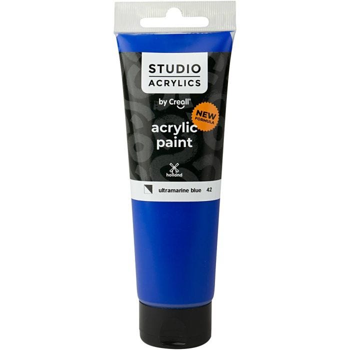 Creall Studio Acrylverf, semi-dekkend, ultramarine blue (42), 120 ml/ 1 fles