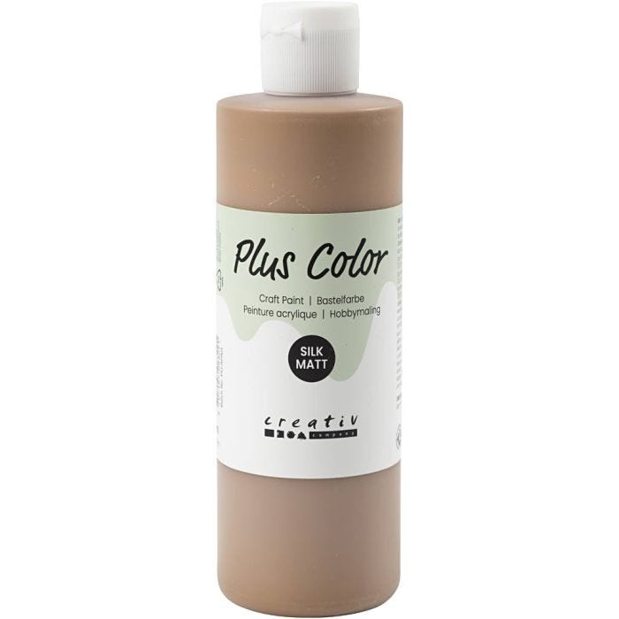 Plus Color Acrylverf, lichtbruin, 250 ml/ 1 fles