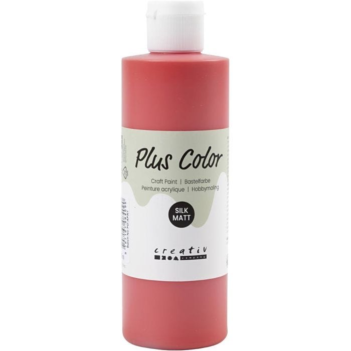 Plus Color Acrylverf, crimson red, 250 ml/ 1 fles