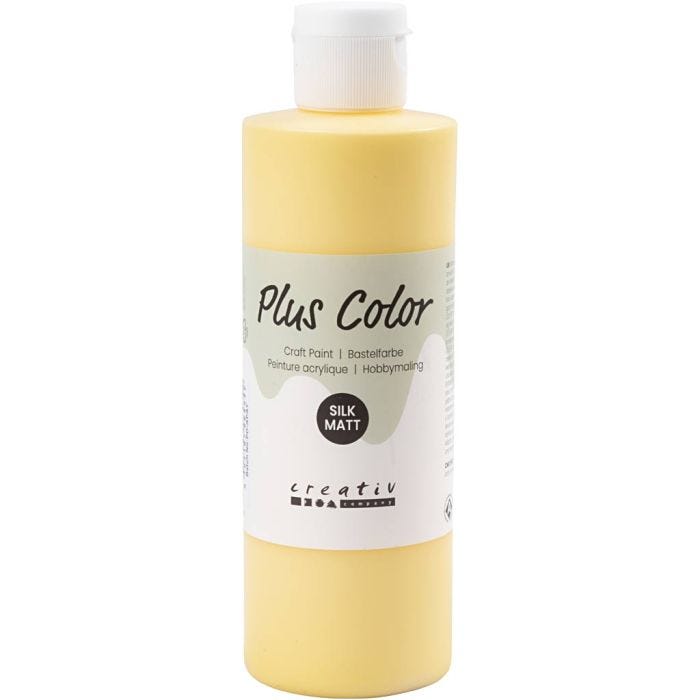 Plus Color Acrylverf, crocus yellow, 250 ml/ 1 fles