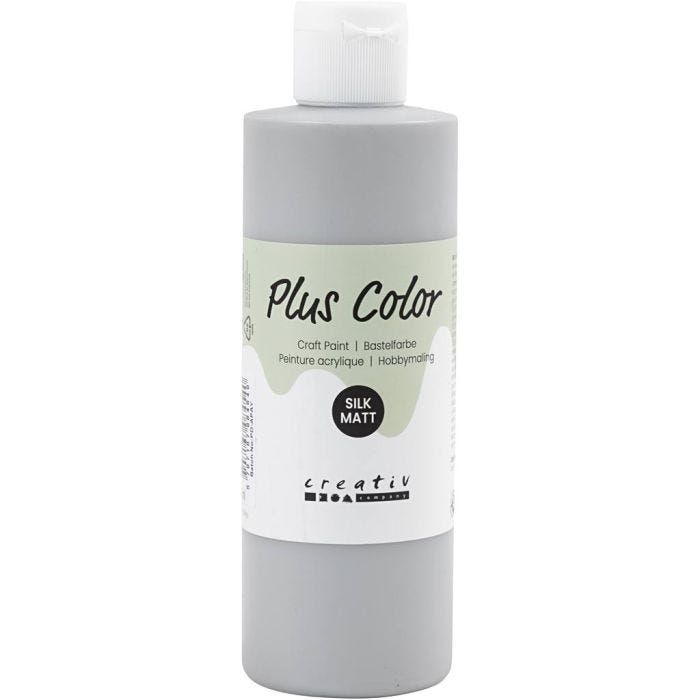 Plus Color Acrylverf, rain grey, 250 ml/ 1 fles