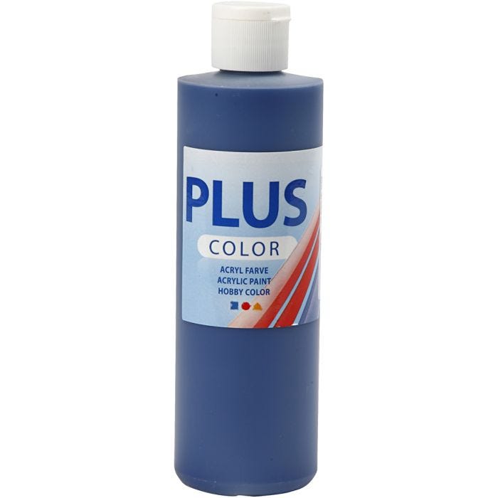 Plus Color Acrylverf, marineblauw, 250 ml/ 1 fles