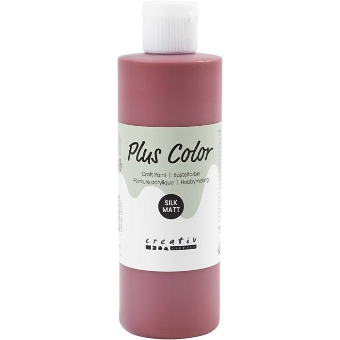 Plus Color Acrylverf, antiek rood, 250 ml/ 1 fles