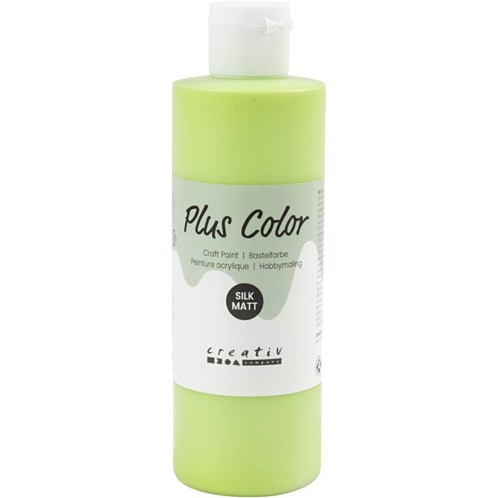 Plus Color Acrylverf, lime groen, 250 ml/ 1 fles