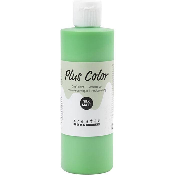 Plus Color Acrylverf, bright green, 250 ml/ 1 fles