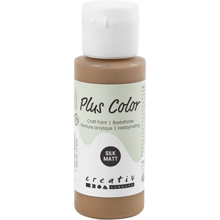 Plus Color Acrylverf, lichtbruin, 60 ml/ 1 fles