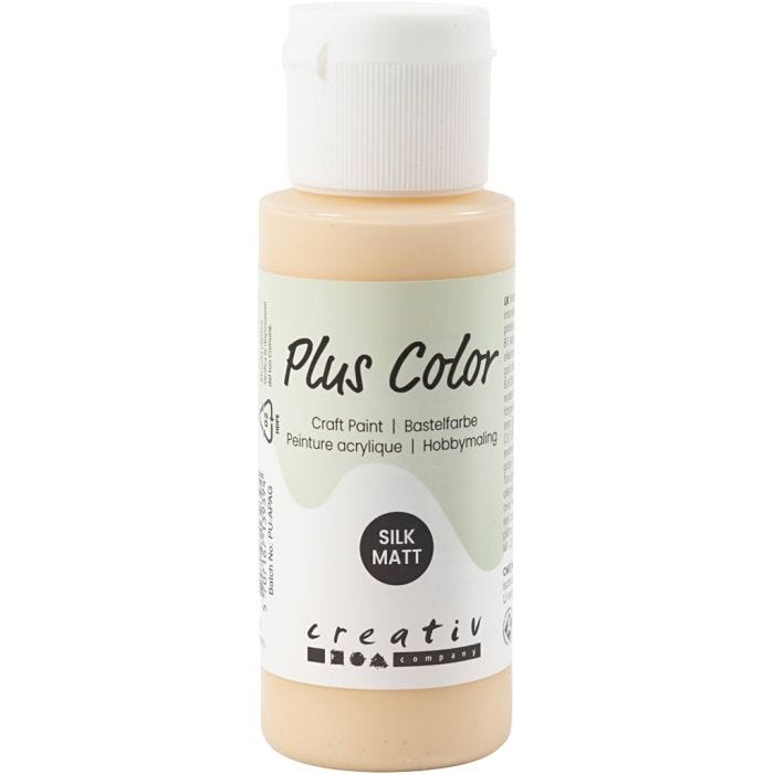 Plus Color Acrylverf, licht beige, 60 ml/ 1 fles