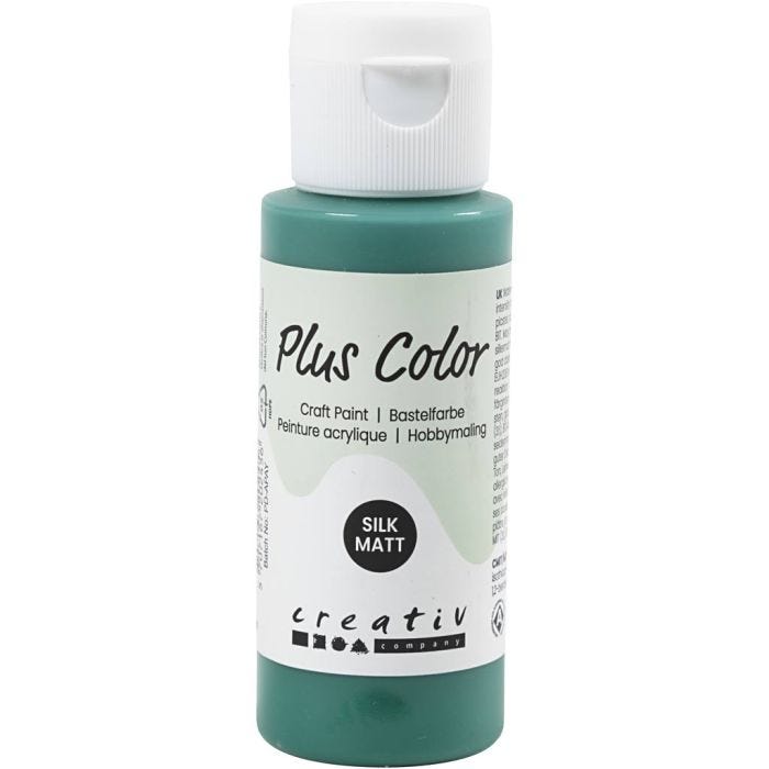 Plus Color Acrylverf, donkergroen, 60 ml/ 1 fles