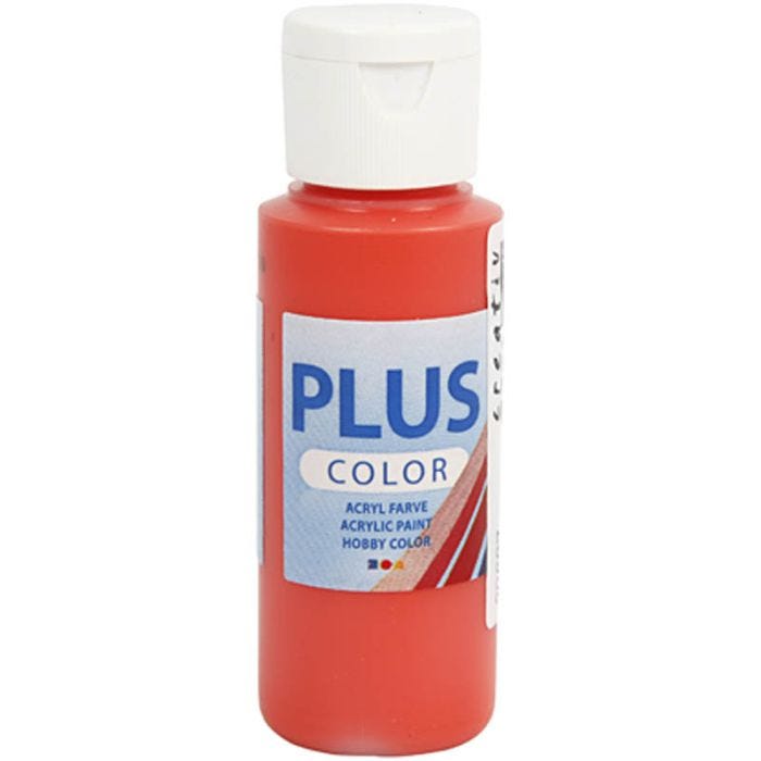 Plus Color Acrylverf, brilliant red, 60 ml/ 1 fles