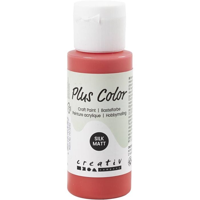 Plus Color Acrylverf, crimson red, 60ml/ 1 fles